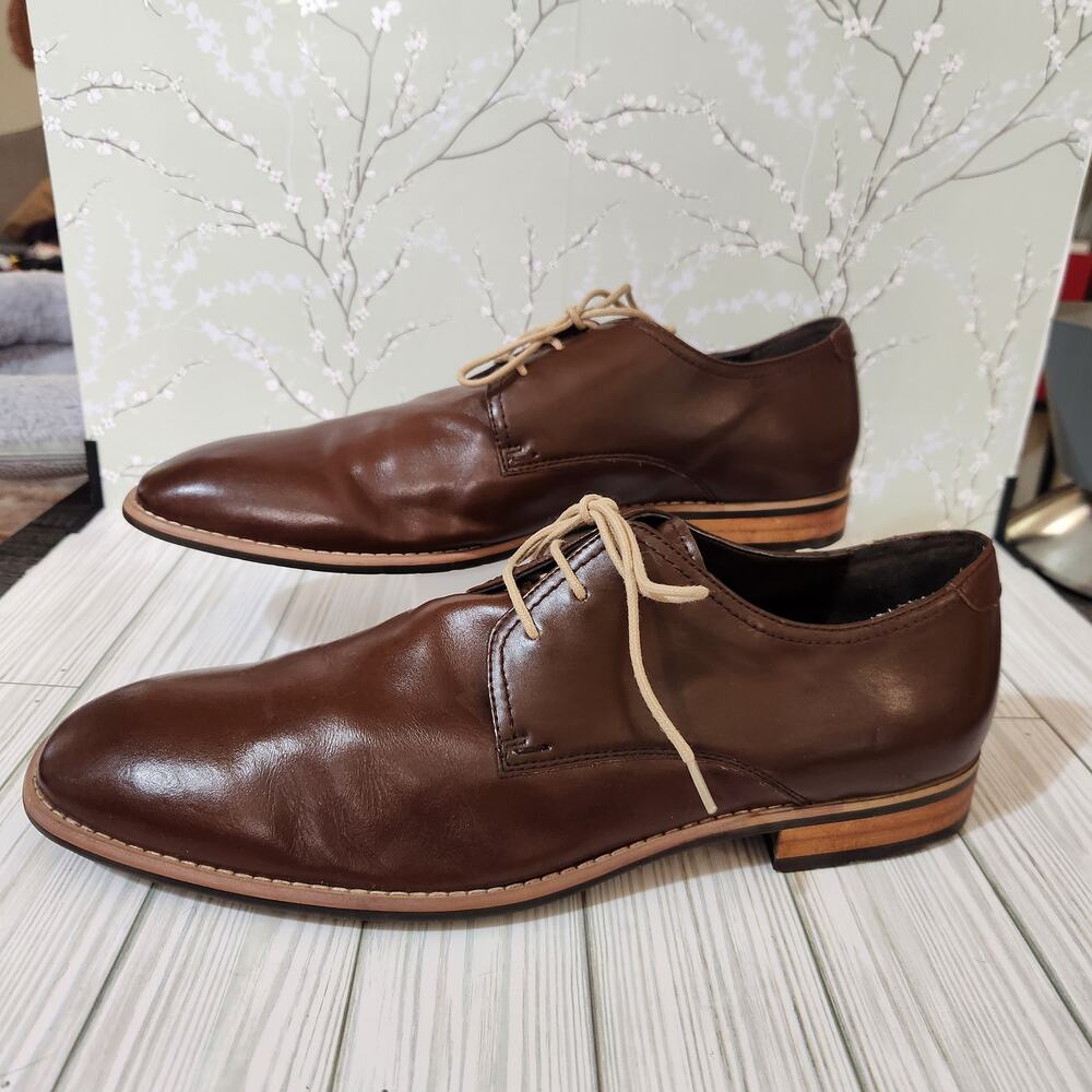Steve Madden P-Ender Brown Leather Upper Oxford‎ Dress Shoes Men's 13